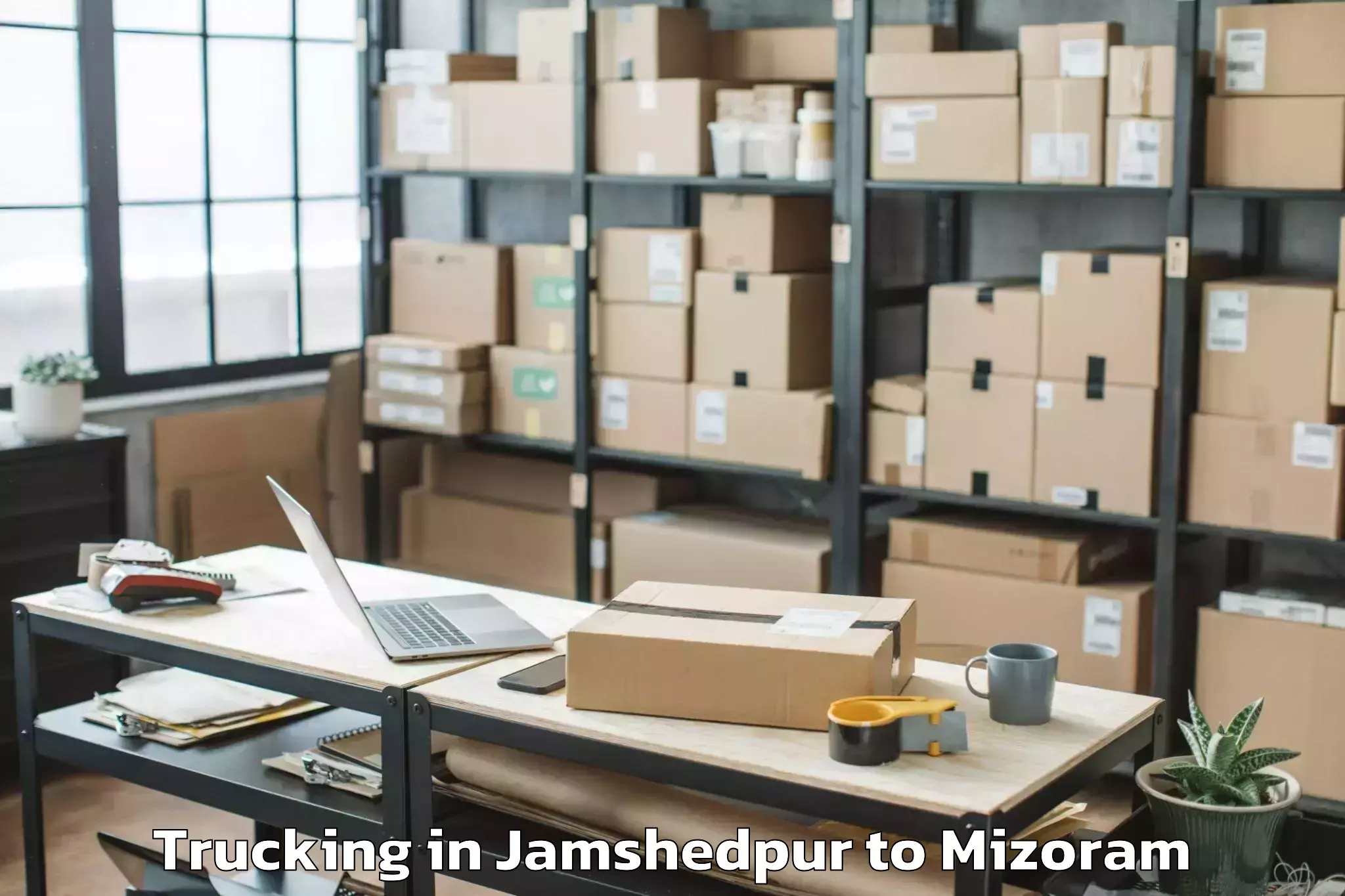 Top Jamshedpur to Icfai University Mizoram Aizaw Trucking Available